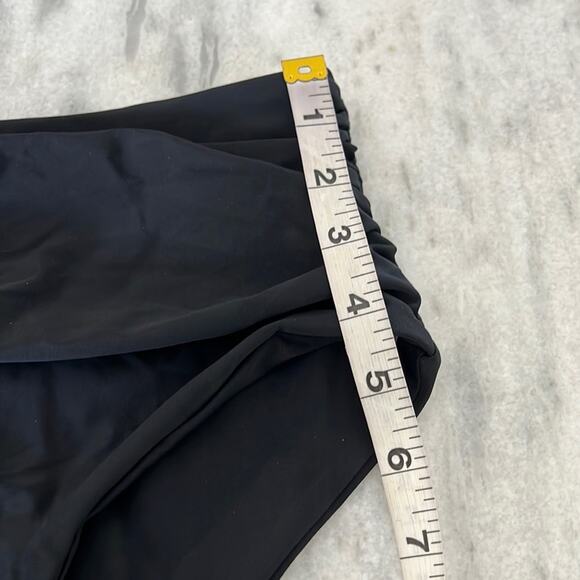 Zaful Black 2 Piece High Waist Swimsuit Bikini NWT Woman Size Medium Snap Front - Picture 9 of 11